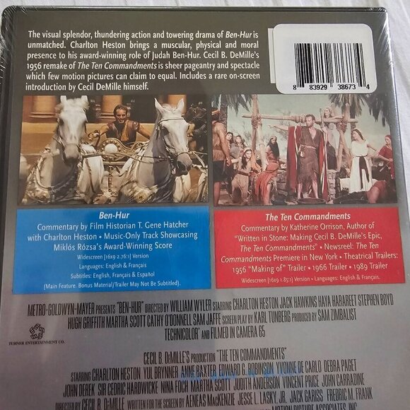 New Double Feature DVD: Ben-Hur & The Ten Commandments DVD Promo Edition - Picture 3 of 7